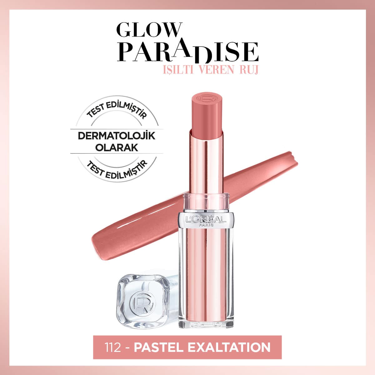 Loreal Paris Glow Paradise Balm-in-Lipstick - Işıltı Veren Ruj 112 Pastel Exaltation