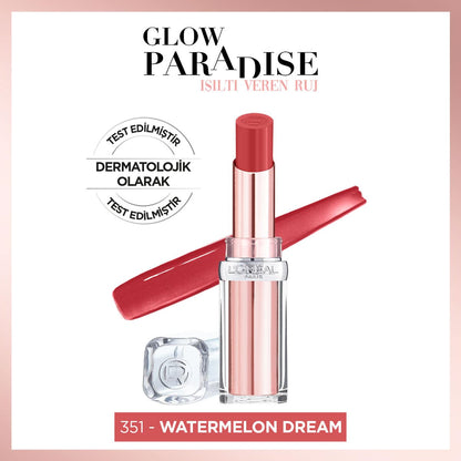 Loreal Paris Glow Paradise Balm-in-Lipstick - Işıltı Veren Ruj 351 Watermelon Dream