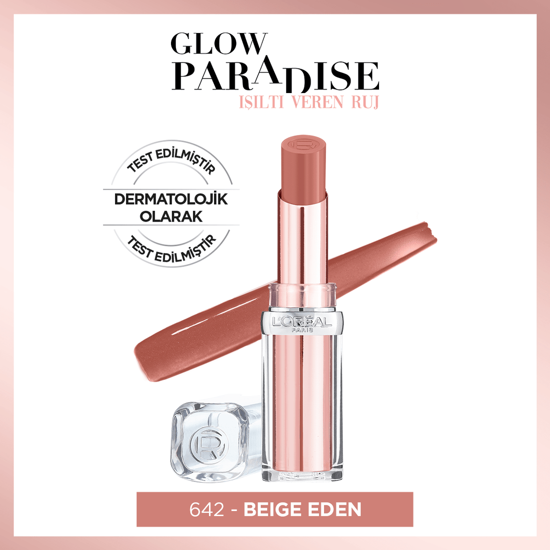 Loreal Paris Glow Paradise Balm-in-Lipstick - Işıltı Veren Ruj 642 Beige Eden