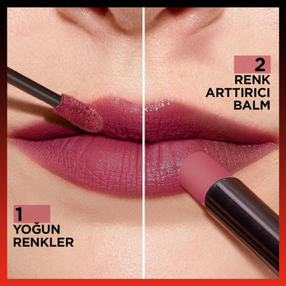 Loreal Paris Infaillible 2-Step 24 Saat Kalıcı Likit Ruj &amp; Balm - 213 Toujours Teaberry