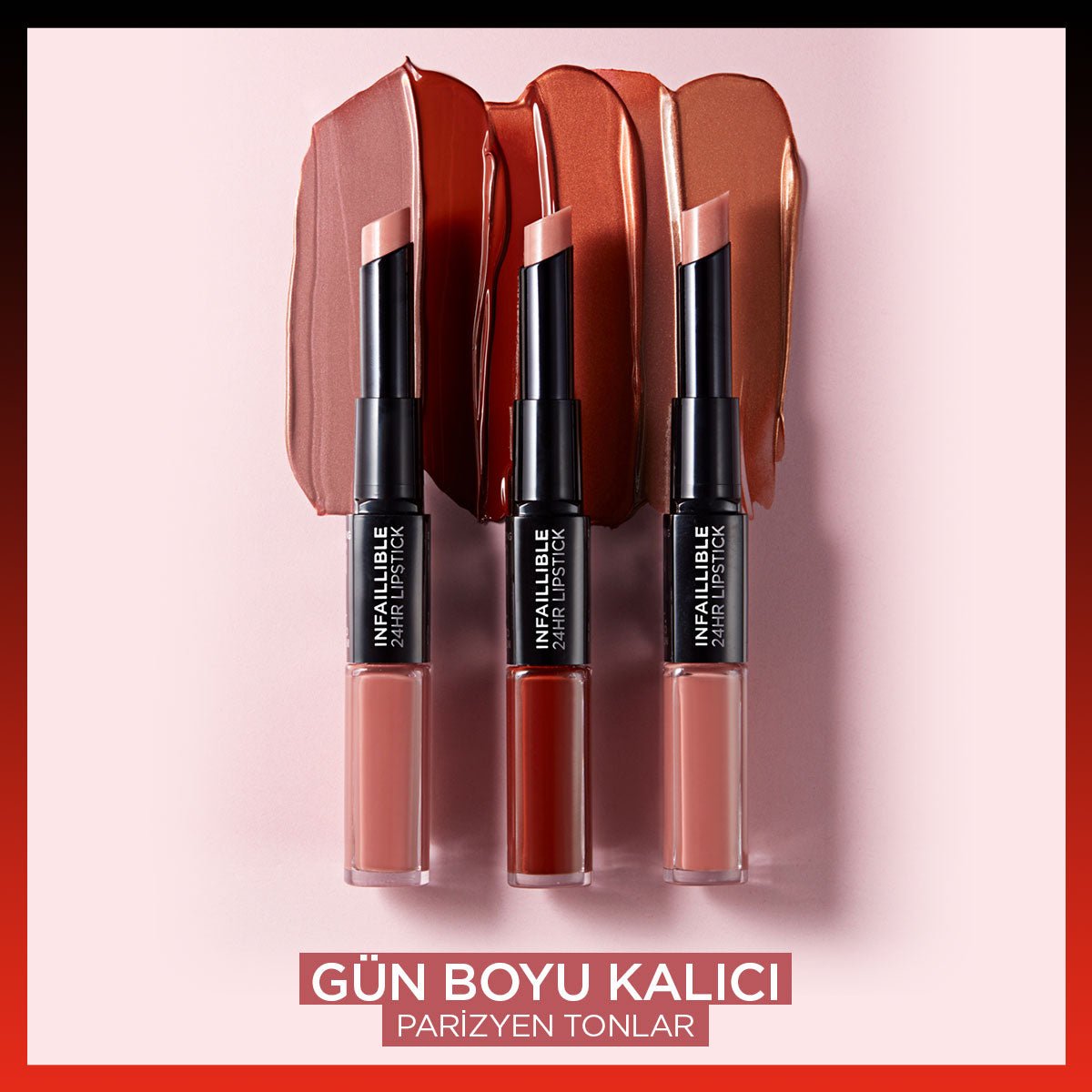 Loreal Paris Infaillible 2-Step 24 Saat Kalıcı Likit Ruj &amp; Balm - 312 Incessant Russet