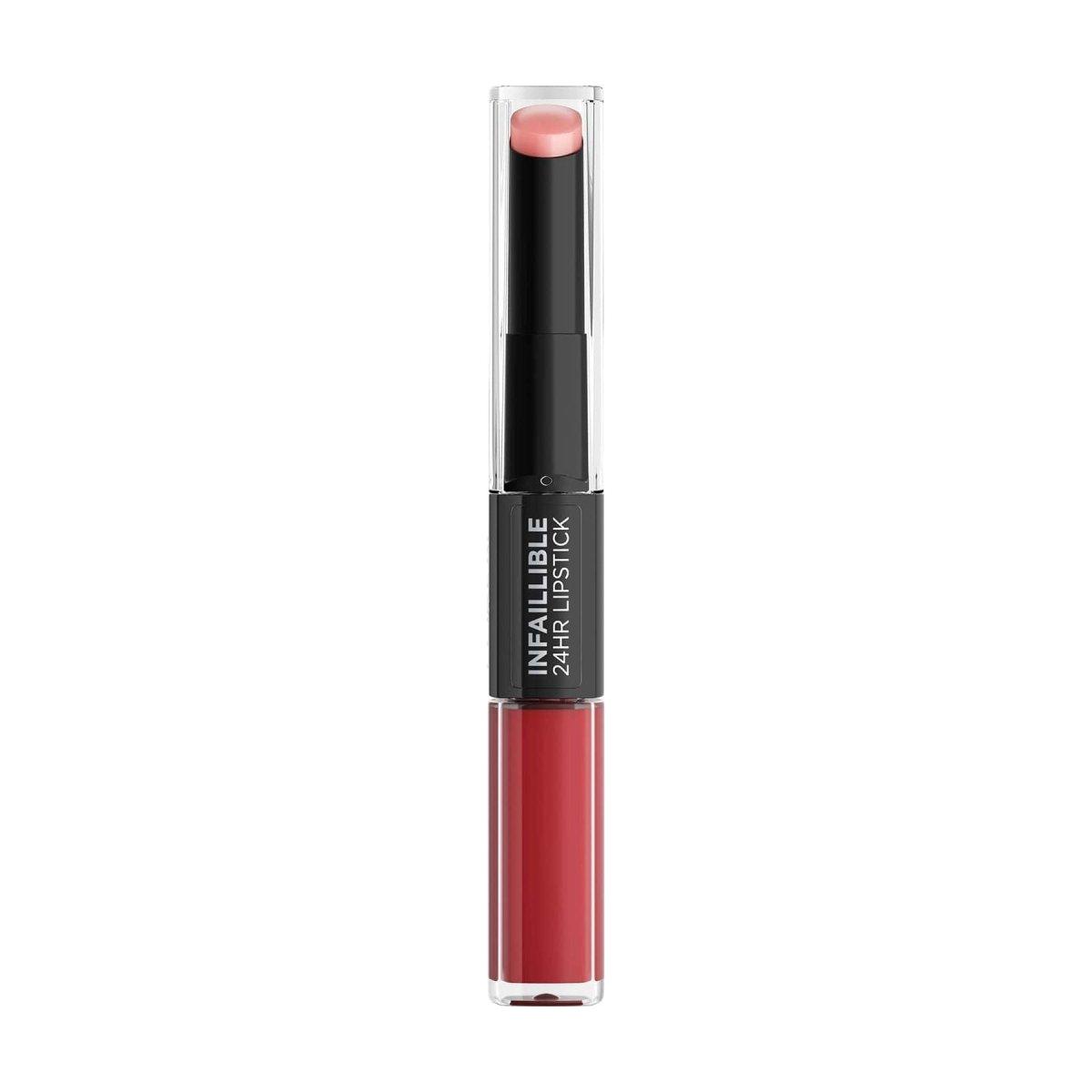 Loreal Paris Infaillible 2-Step 24 Saat Kalıcı Likit Ruj &amp; Balm - 501 Timeless Red