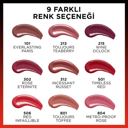 Loreal Paris Infaillible 2-Step 24 Saat Kalıcı Likit Ruj &amp; Balm - 501 Timeless Red