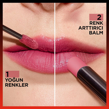Loreal Paris Infaillible 2-Step 24 Saat Kalıcı Likit Ruj &amp; Balm - 804 Metro-Proof Rose
