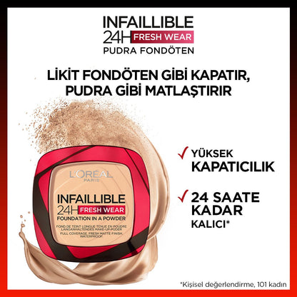 Loreal Paris Infaillible 24H Fresh Wear Pudra Fondöten 220 Sand