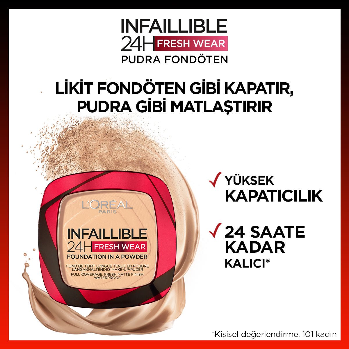Loreal Paris Infaillible 24H Fresh Wear Pudra Fondöten 40 Cashmere