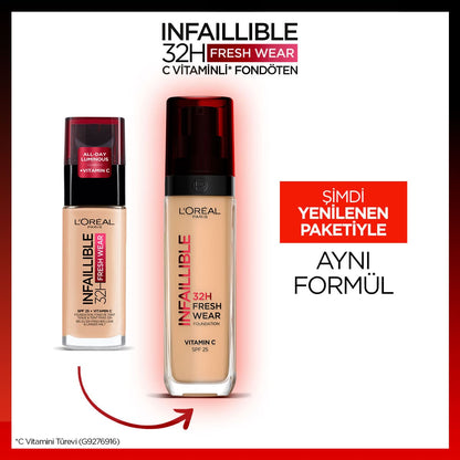 Loreal Paris Infaillible 32H Fresh Wear C Vitaminli Fondöten - 120 Golden Vanilla