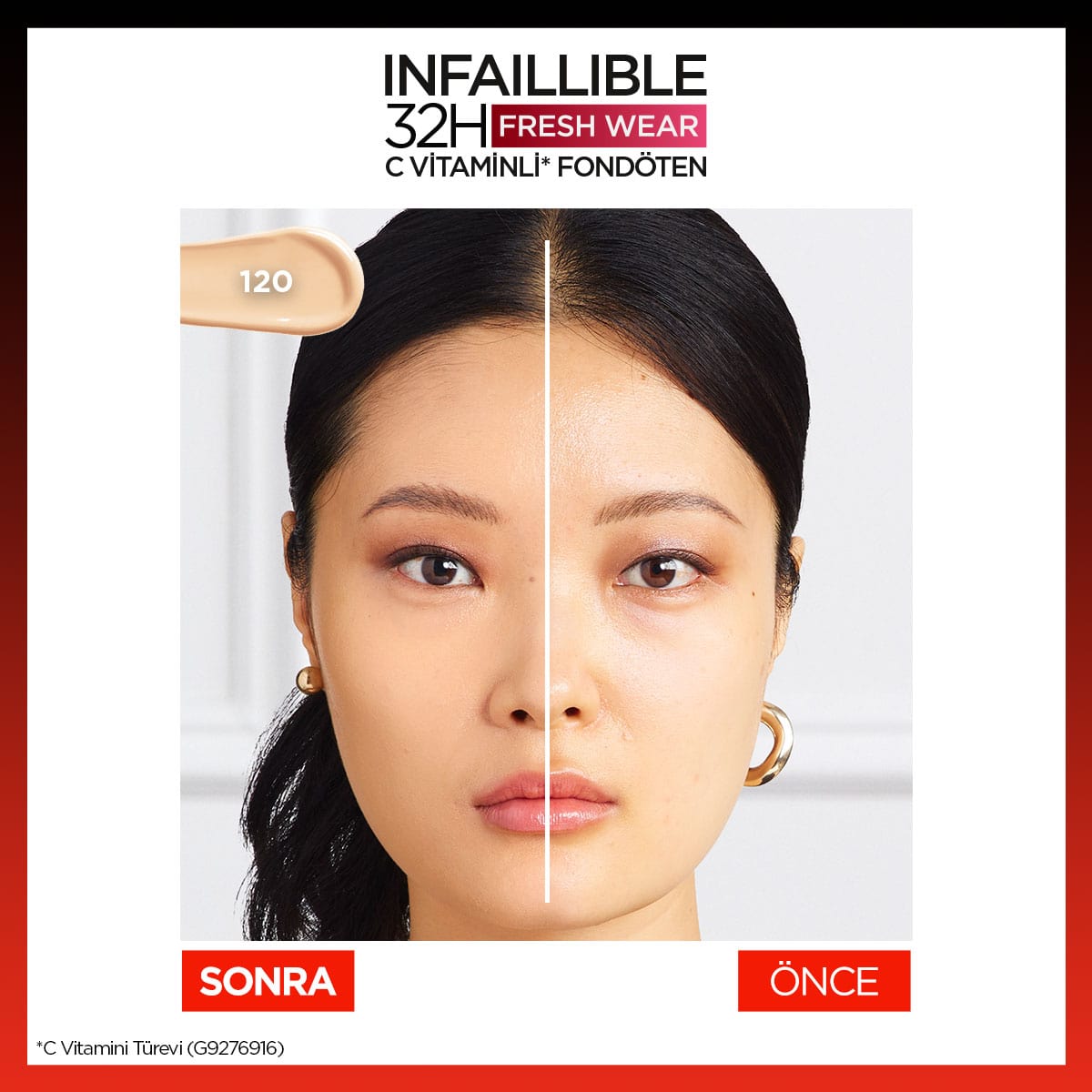 Loreal Paris Infaillible 32H Fresh Wear C Vitaminli Fondöten - 120 Golden Vanilla