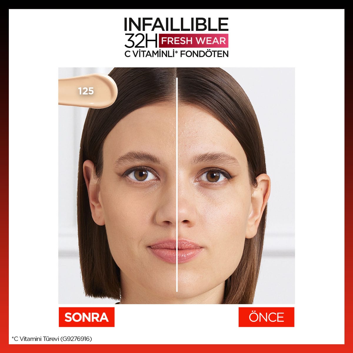 Loreal Paris Infaillible 32H Fresh Wear C Vitaminli Fondöten - 125 Natural Beige