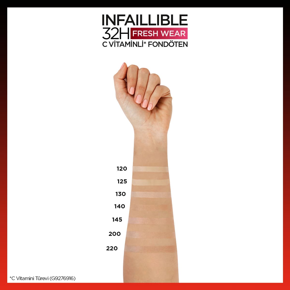 Loreal Paris Infaillible 32H Fresh Wear C Vitaminli Fondöten - 130 True Beige