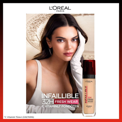 Loreal Paris Infaillible 32H Fresh Wear C Vitaminli Fondöten - 145 Rose Beige