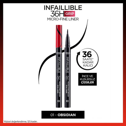 Loreal Paris Infaillible 36H Grip Micro Fine Eyeliner 01 Obsidian - Siyah