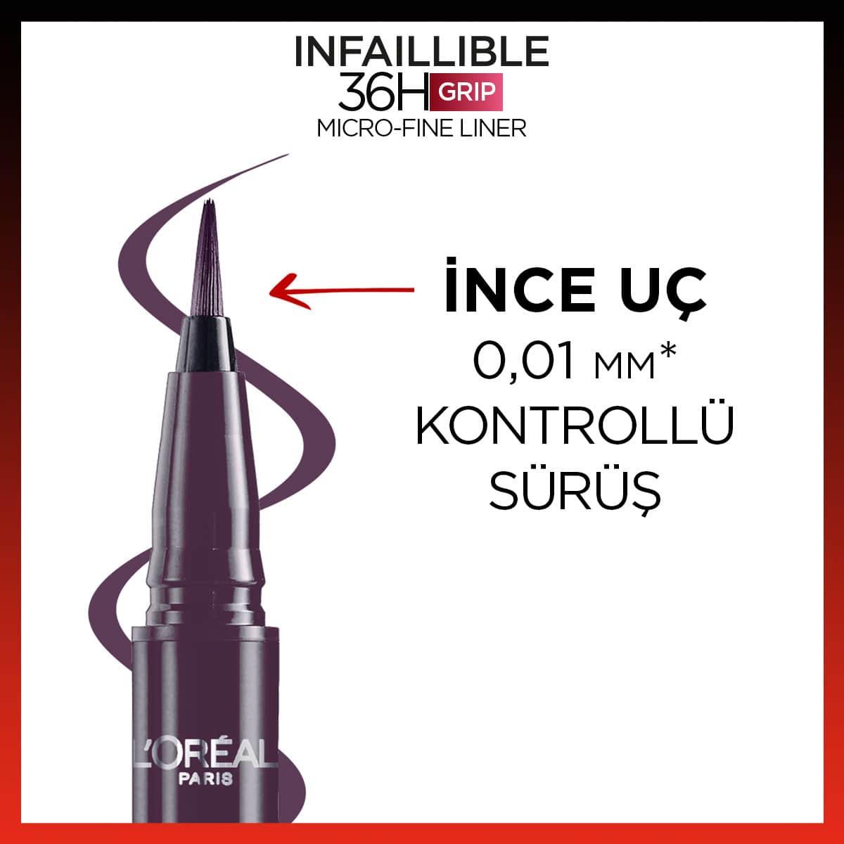 Loreal Paris Infaillible 36H Grip Micro Fine Eyeliner 04 Dew Berry