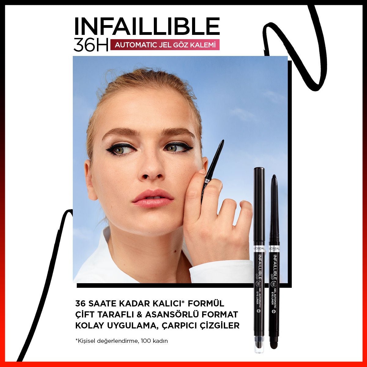 Loreal Paris Infaillible Automatic Jel Göz Kalemi - Yoğun Siyah