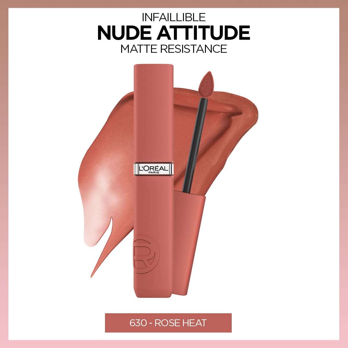 Loreal Paris Infaillible Matte Resistance Likit Mat Ruj - 630 Rose Heat