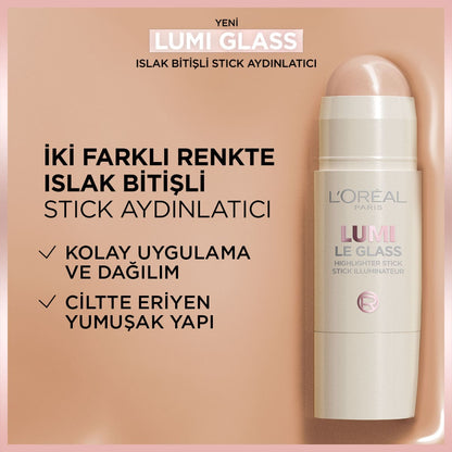 Loreal Paris Lumi Glass Islak Bitişli Stick Aydınlatıcı - 620 Glassy Pink Ballet