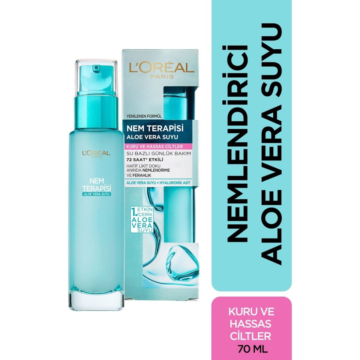 Loreal Paris Nem Terapisi Aloe Vera Suyu Kuru ve Hassas Ciltler 70 ml