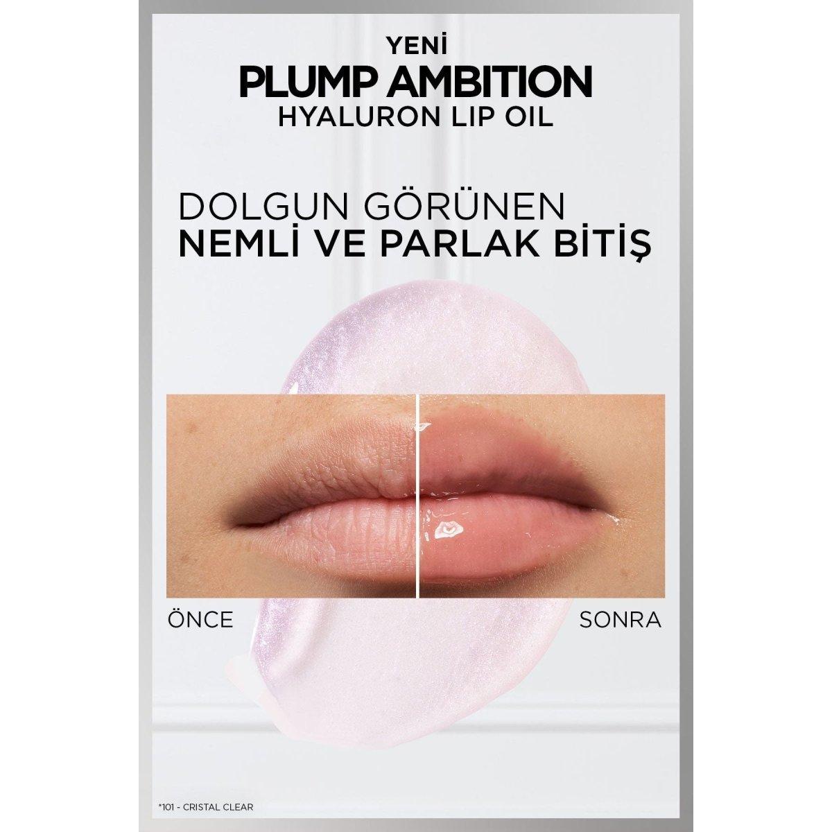 Loreal Paris Plump Ambition Hyaluron Lip Oil Besleyici ve Nemlendirici Dudak Parlatıcısı - 510 La Nuit Sparkle