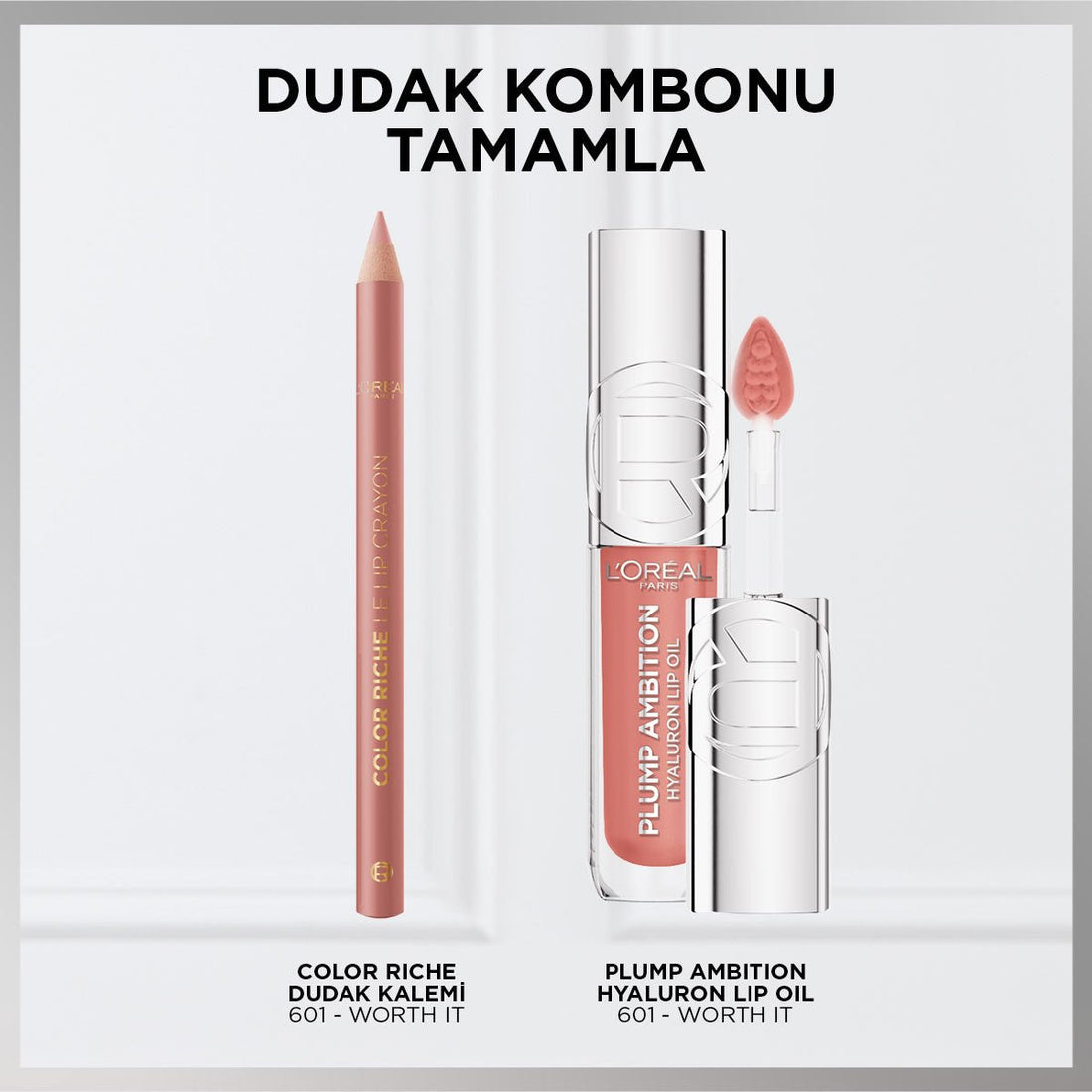 Loreal Paris Plump Ambition Hyaluron Lip Oil Besleyici ve Nemlendirici Dudak Parlatıcısı - 601 Worth It