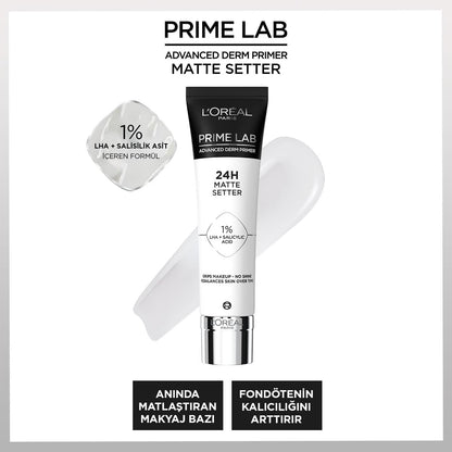 Loreal Paris Prime Lab Matte Setter Matlaştırıcı Salisilik Asit İçeren Primer