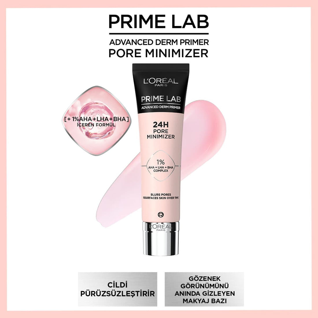 Loreal Paris Prime Lab Pore Minimizer Gözenek Küçültücü AHA ve BHA İçeren Primer