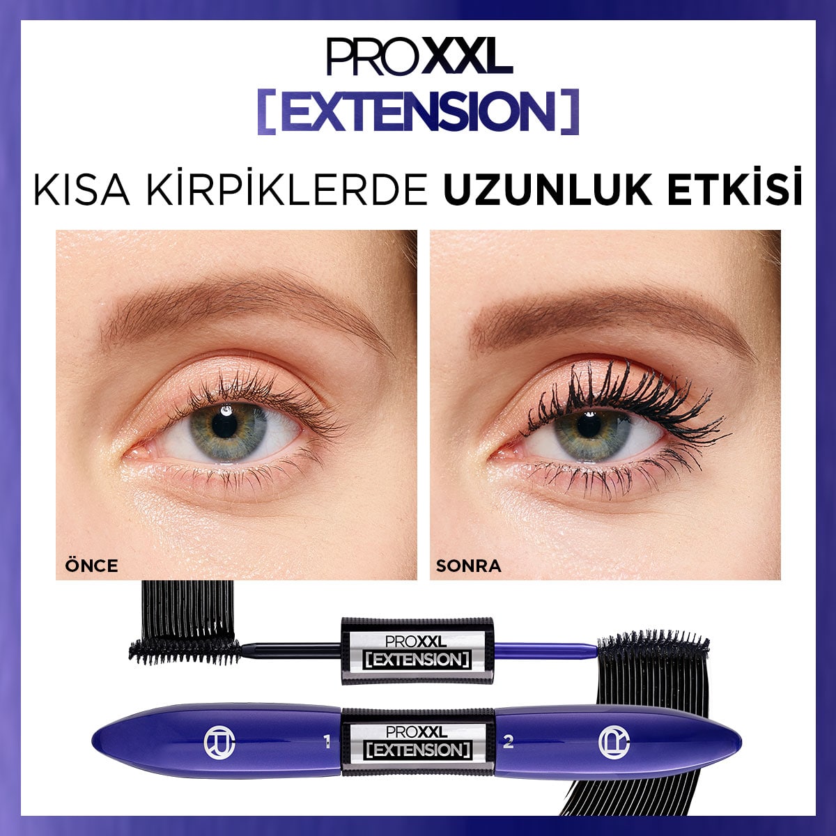 Loreal Paris Pro XXL Extension Çift Taraflı Maskara - Uzunluk Etkisi