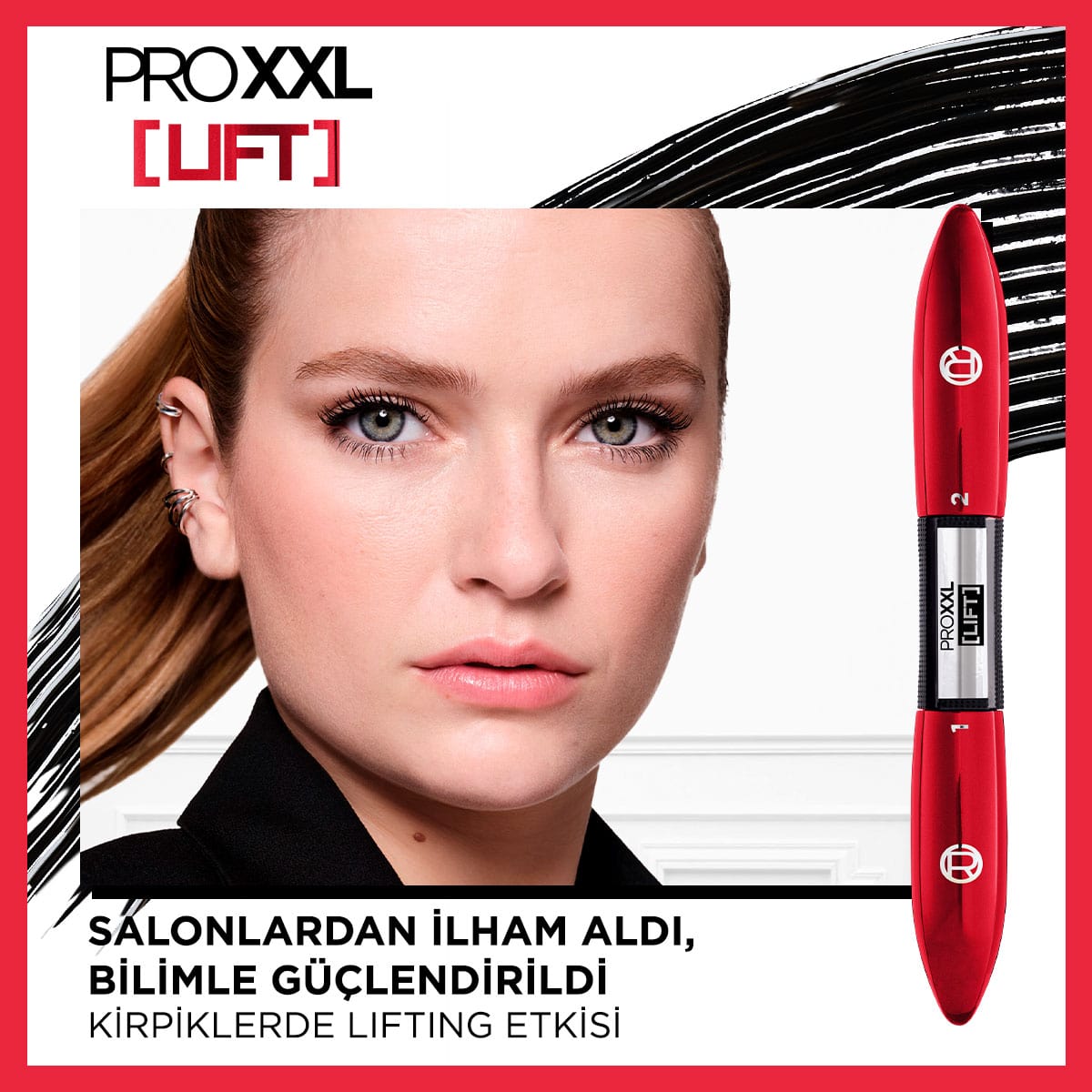 Loreal Paris Pro XXL Lift Çift Taraflı Maskara - Kirpik Lifting Etkisi