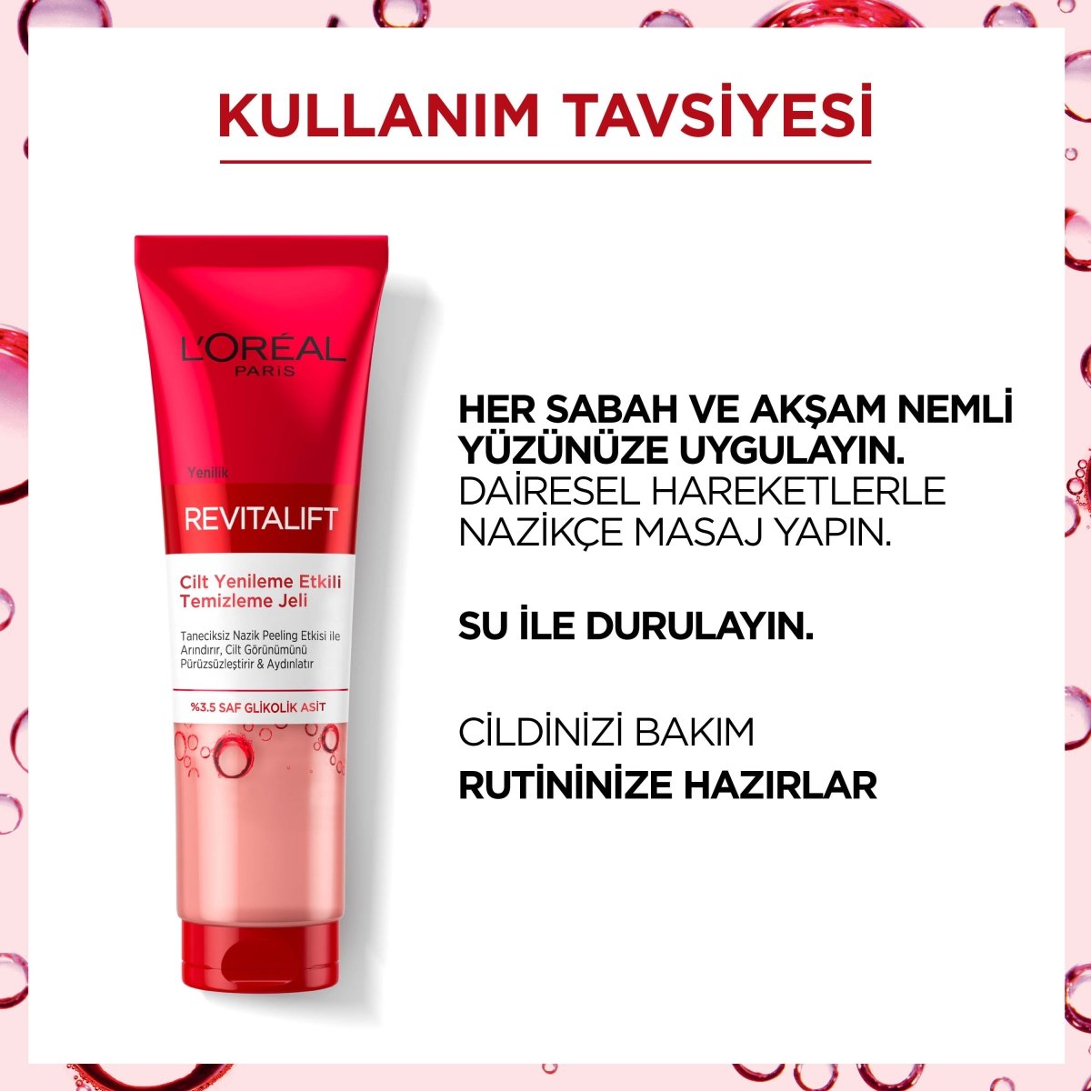 Loreal Paris Revitalift Cilt Yenileme Etkili Temizleme Jeli 150ML - Glikolik Asit