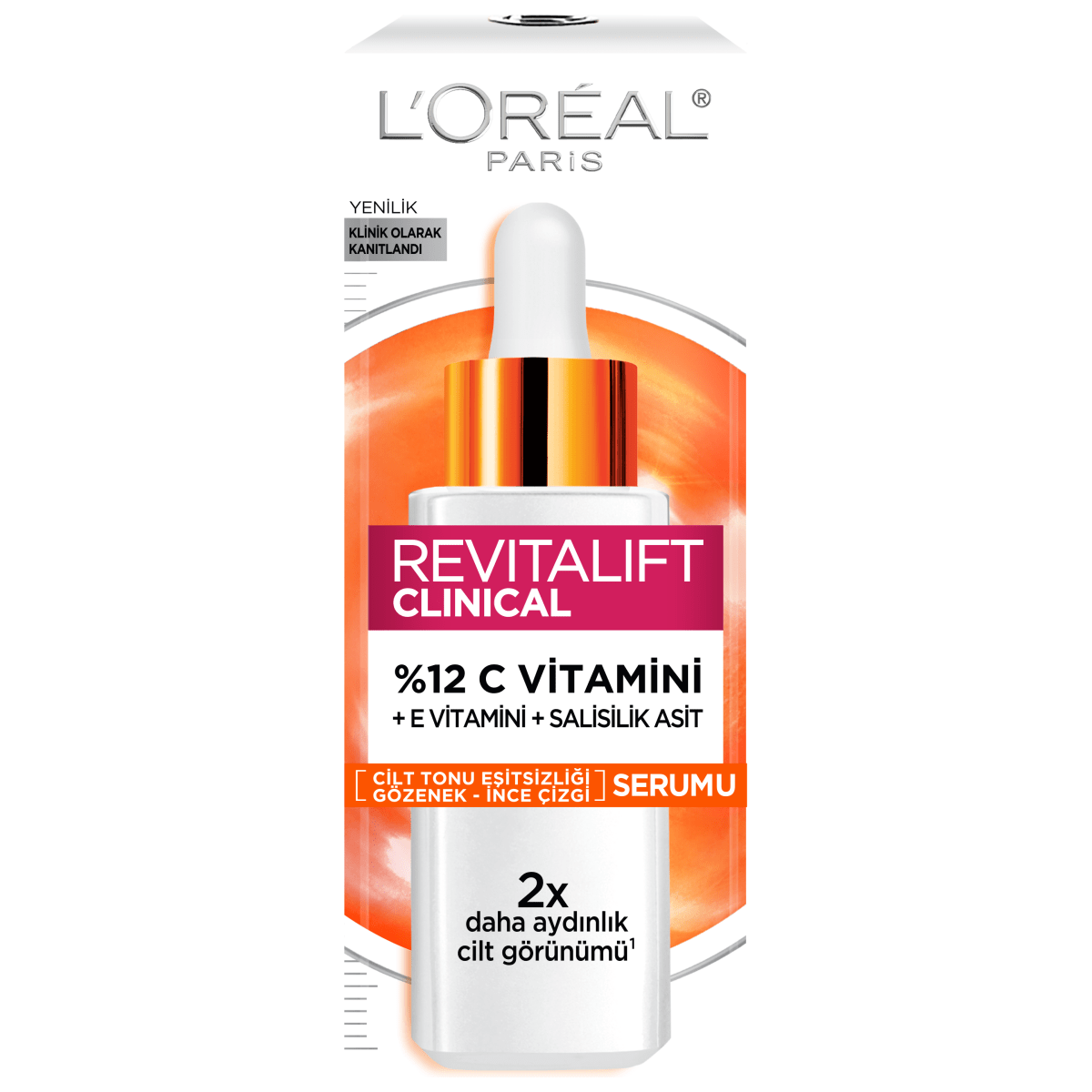 Loreal Paris Revitalift Clinical %12 Saf C Vitamini Aydınlatıcı, Ton Eşitleyici, Gözenek Karşıtı Serum 30 ml