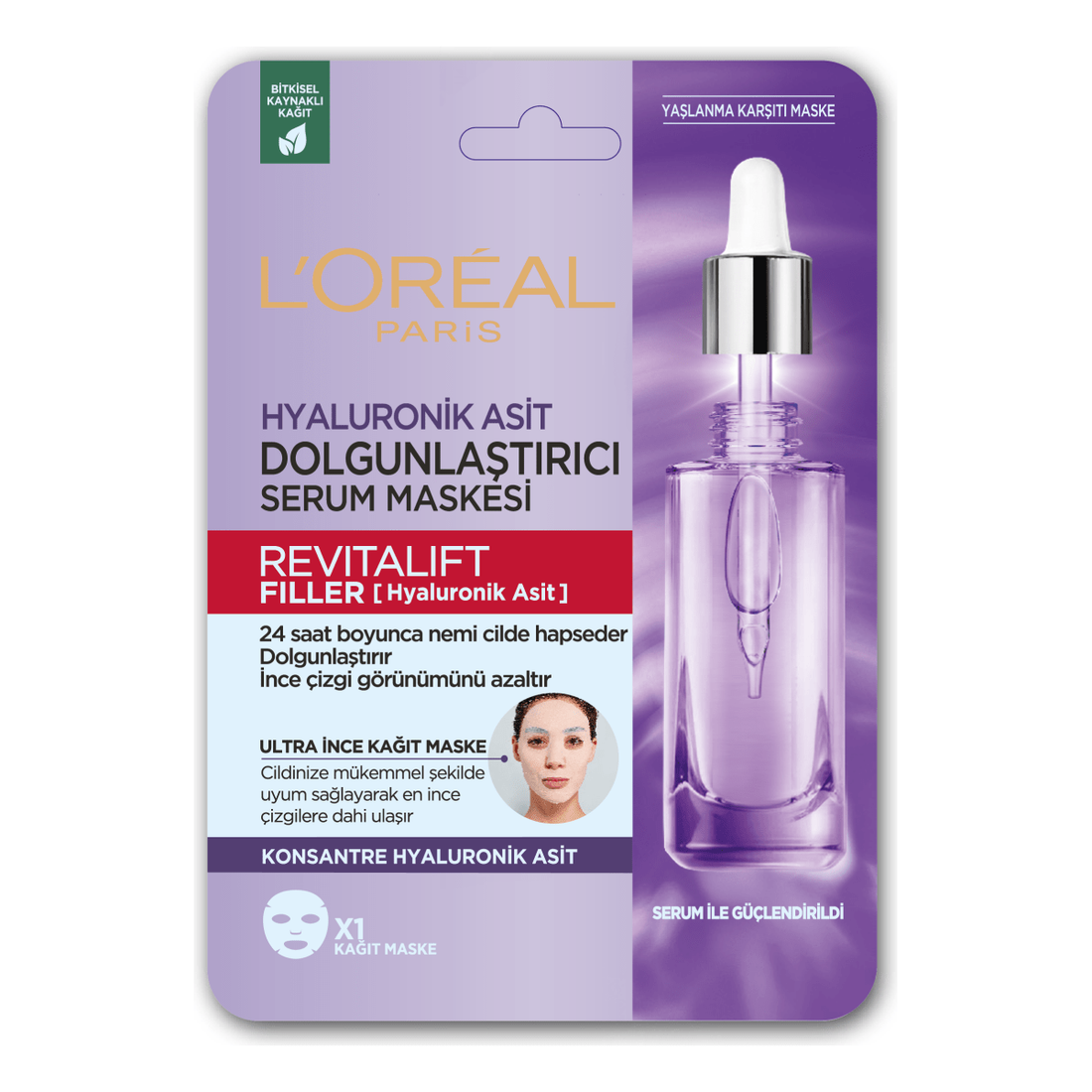 Loreal Paris Revitalift Filler Dolgunlaştırıcı Serum Maske
