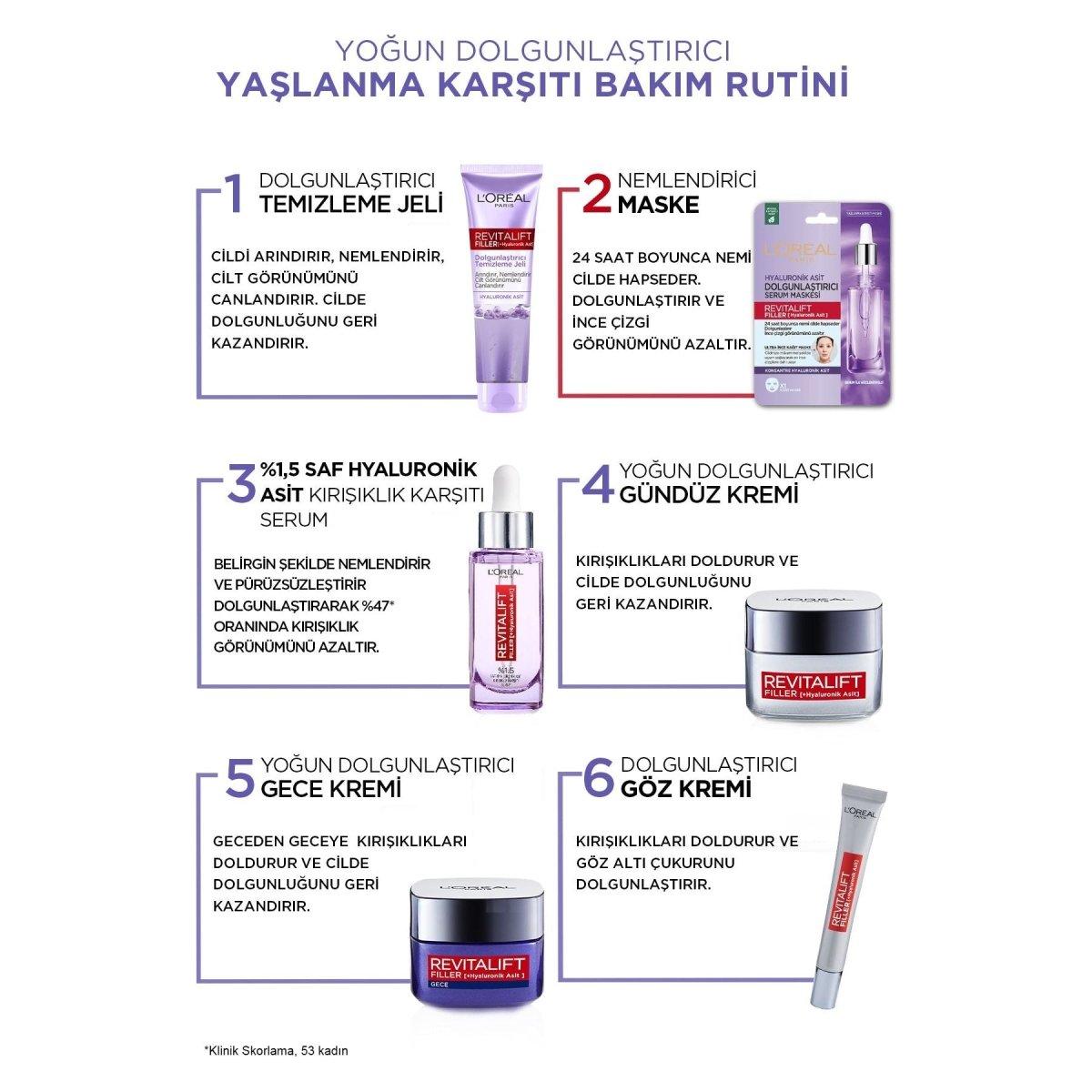 Loreal Paris Revitalift Filler Dolgunlaştırıcı Serum Maske