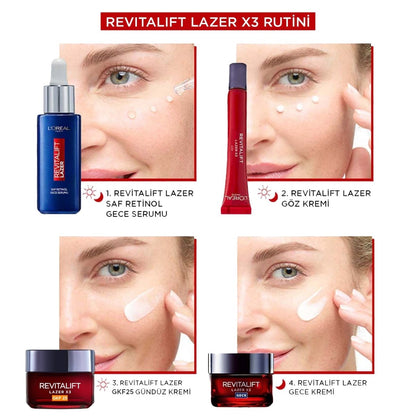 Loreal Paris Revitalift Lazer X3 Leke ve Yaşlanma Karşıtı Bakım GKF25