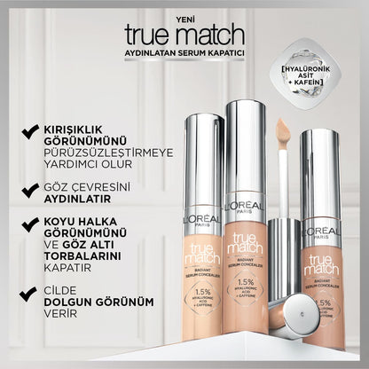 Loreal Paris True Match Aydınlatan Serum Kapatıcı - 4N 11 ml