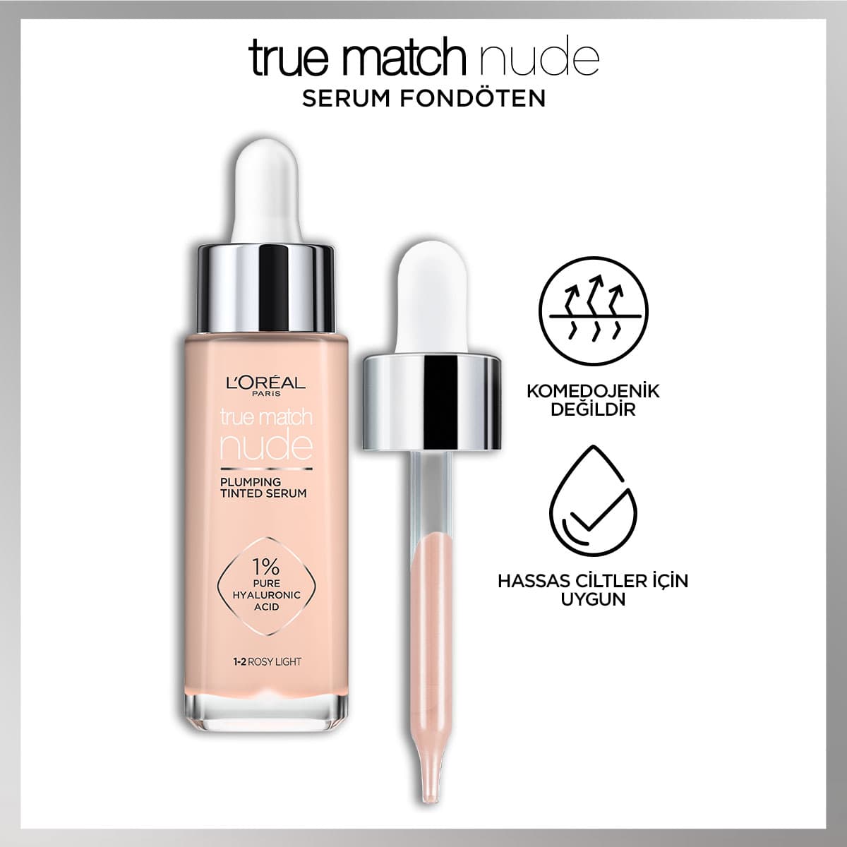 Loreal Paris True Match Nude Fondöten Serum 0.5-2 Very Light
