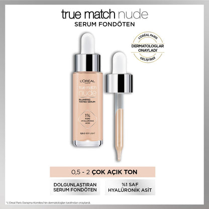 Loreal Paris True Match Nude Fondöten Serum 0.5-2 Very Light
