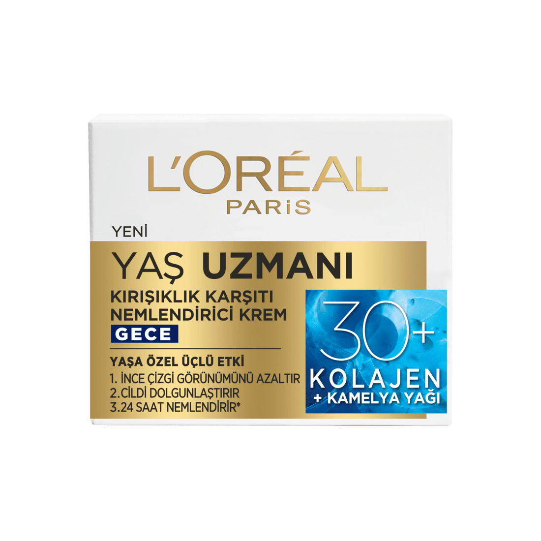 Loreal Paris Yaş Uzmanı 30+ Kırışıklık Karşıtı Nemlendirici Gece Kremi 50 ml