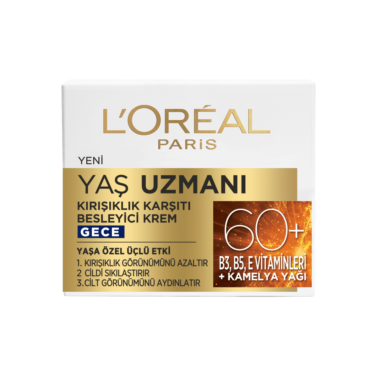 Loreal Paris Yaş Uzmanı 60+ Kırışıklık Karşıtı Besleyici Gece Kremi 50 ml