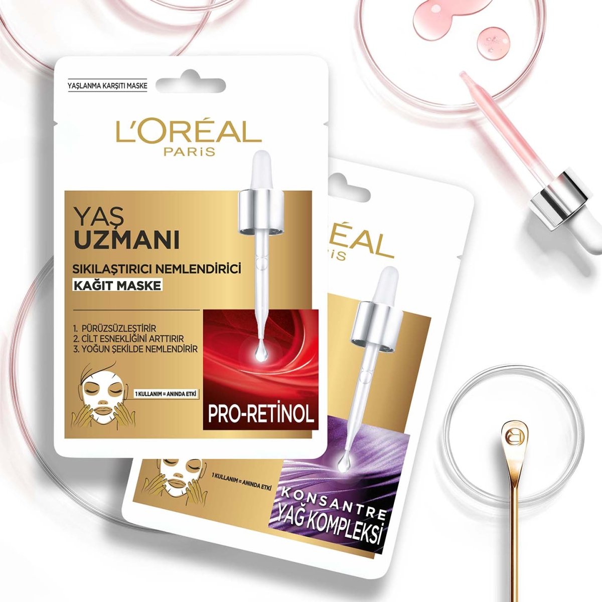 Loreal Paris Yaş Uzmanı Sıkılaştırıcı &amp; Nemlendirici Kağıt Maske