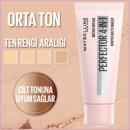 Maybelline Instant Perfector 4 ETKİ 1 ARADA Fondöten- Light (Orta Ton)