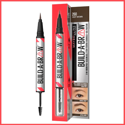 Maybelline New York Build a Brow 2in1 Kaş Kalemi ve Jeli Deep Brown