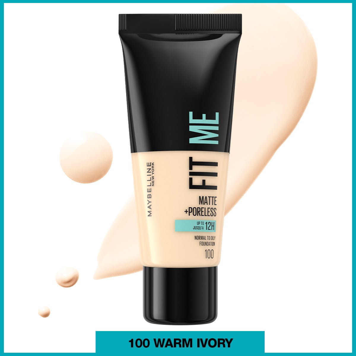 Maybelline New York Fit Me Matte+Poreless Fondöten - 100 Warm Ivory