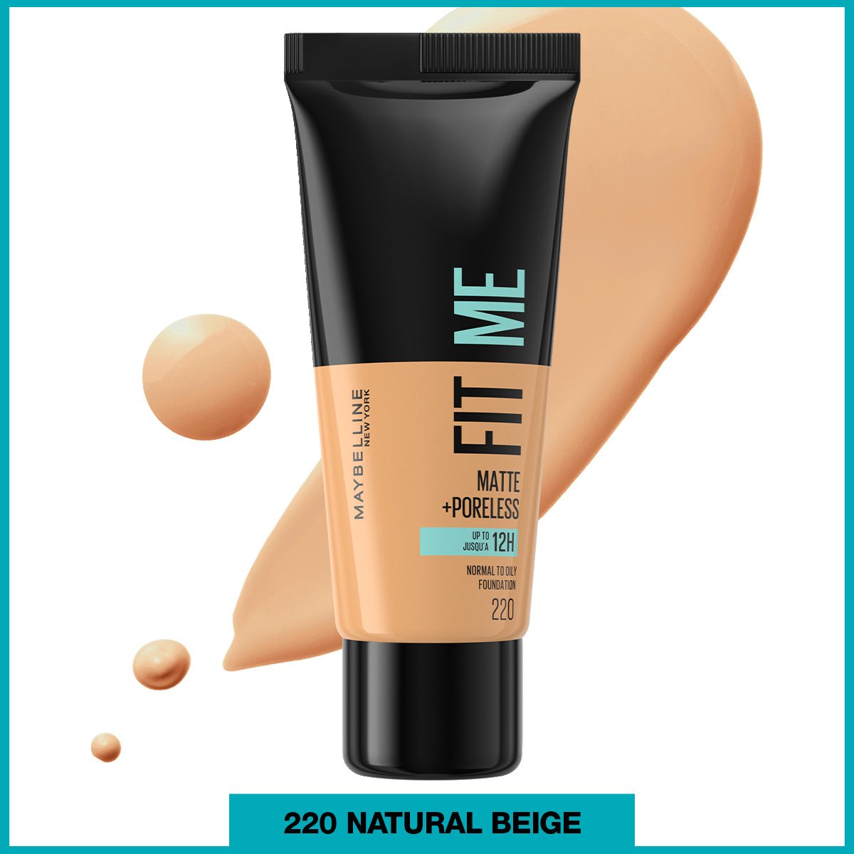 Maybelline New York Fit Me Matte+Poreless Fondöten - 220 Natural Beige