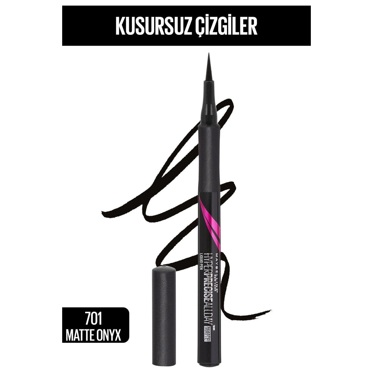 Maybelline New York Hyper Precise All Day Eyeliner - 701 Matte Onyx - Mat Siyah