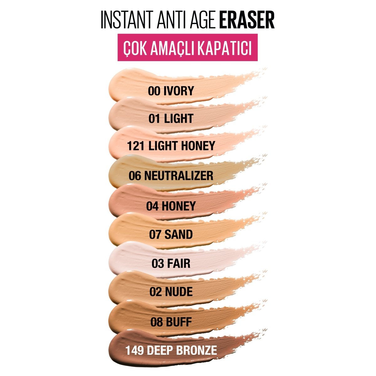 Maybelline New York Instant Anti Age Eraser Kapatıcı - 121 Light Honey
