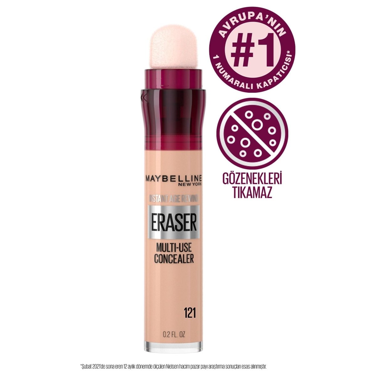 Maybelline New York Instant Anti Age Eraser Kapatıcı - 121 Light Honey