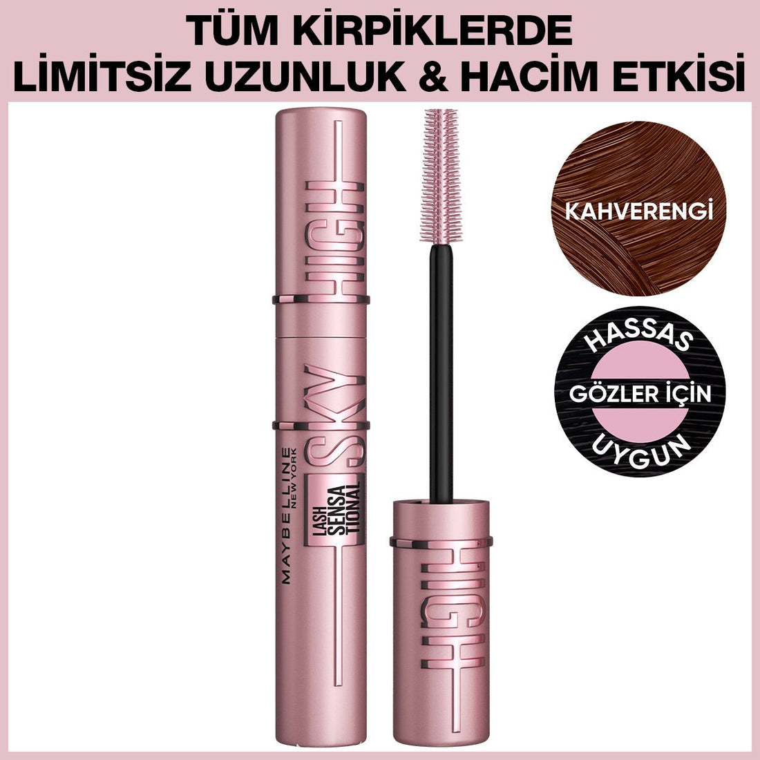 Maybelline New York Lash Sensational Sky High Kahverengi Maskara