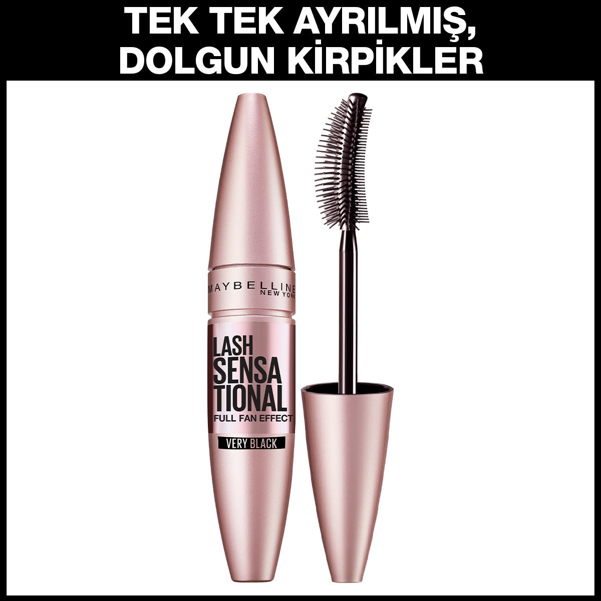 Maybelline New York Lash Sensational Yelpaze Etkili Siyah Maskara