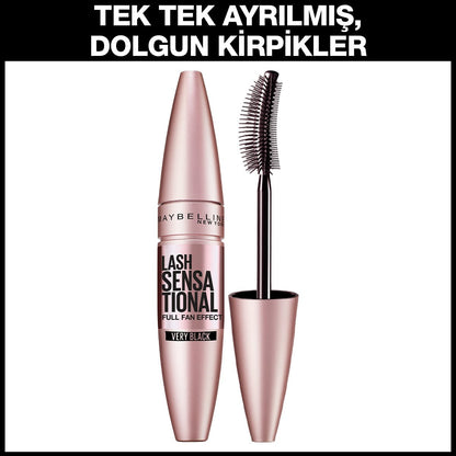 Maybelline New York Lash Sensational Yelpaze Etkili Siyah Maskara