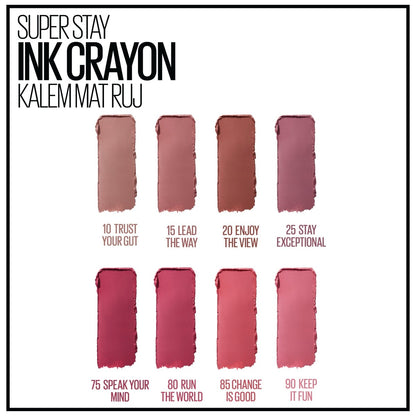 Maybelline New York Super Stay Ink Crayon Kalem Mat Ruj - 10 Trust Your Gut