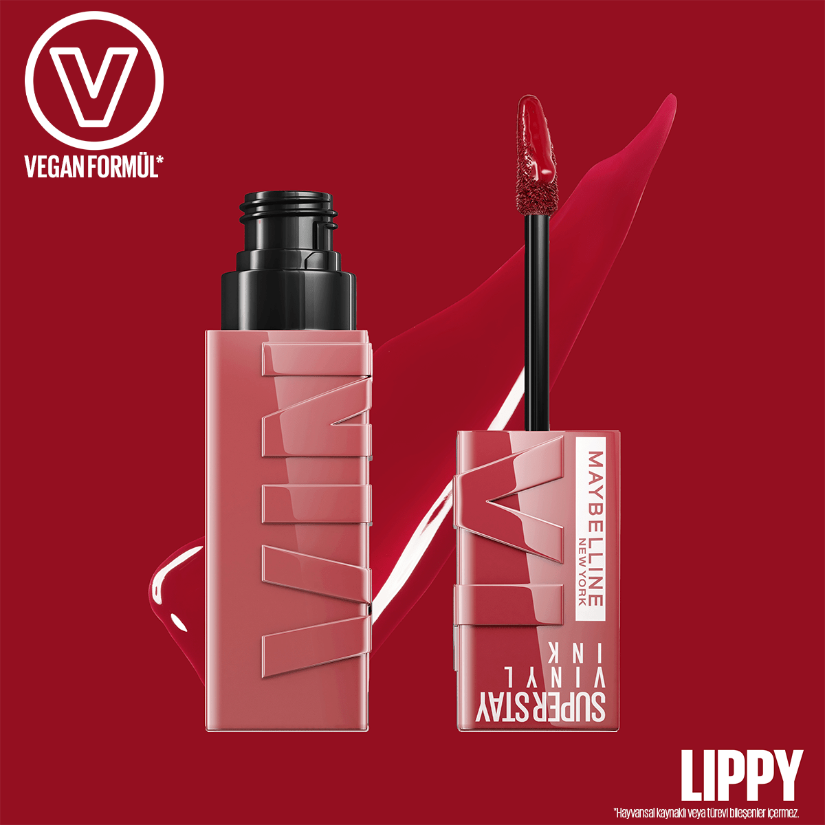 Maybelline New York Super Stay Vinyl Ink Uzun Süre Kalıcı Likit Parlak Ruj 10 Lippy